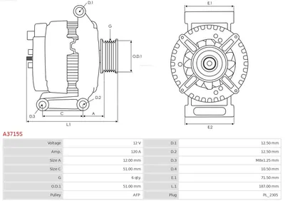 Alternador Ford S-MAX · Ford FIESTA VI · Ford FIESTA VI Van