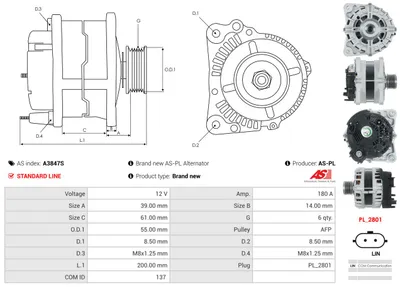 Alternador Renault KADJAR · Renault MEGANE IV Saloon · Renault DUSTER