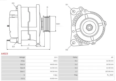 Alternador Alfa Romeo 145 · Alfa Romeo 155 · Alfa Romeo 146