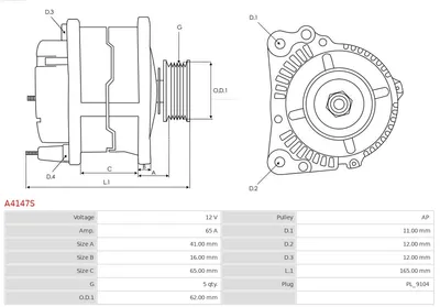 Alternador Alfa Romeo 33 · Fiat REGATA · Fiat REGATA Weekend