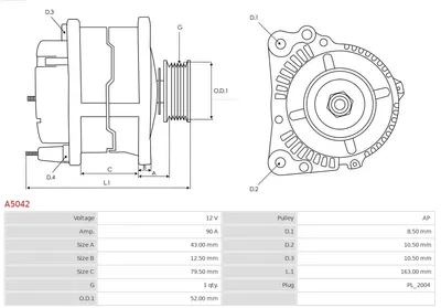 Alternador Nissan PICK UP · Nissan ALMERA II Hatchback · Nissan ALMERA II