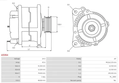 Alternador AS-PL A5064