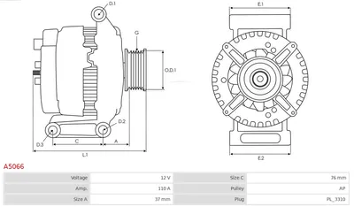 Alternador Mazda MPV II