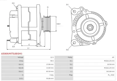 Alternador Mazda 2 · Mazda 3 · Mazda 3 Saloon