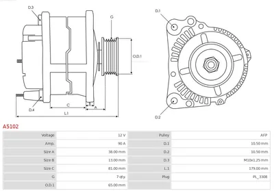 Alternador AS-PL A5102