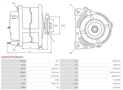 Alternador Toyota LAND CRUISER