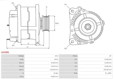 Alternador AS-PL A5498S