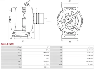 Alternador Toyota COROLLA Verso · Toyota RAV 4 III · Toyota AURIS