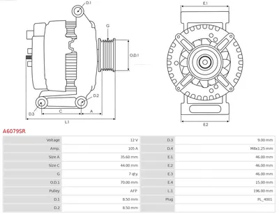 Alternador Honda CR-V II · Honda ACCORD VII · Honda ACCORD VII Tourer