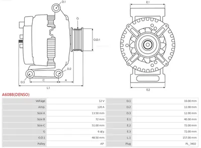 Alternador Ford FOCUS C-MAX · Ford FOCUS II · Ford FOCUS II Turnier