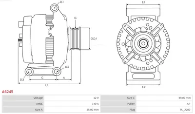 Alternador AS-PL A6245