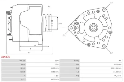 Alternador AS-PL A6637S