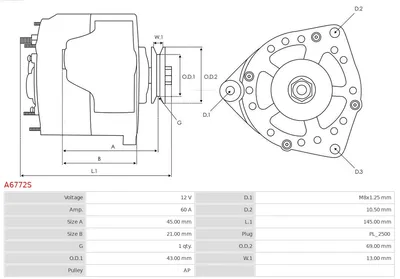 Alternador Fiat DOBLO Platform/Chassis