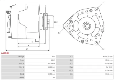 Alternador AS-PL A6868S