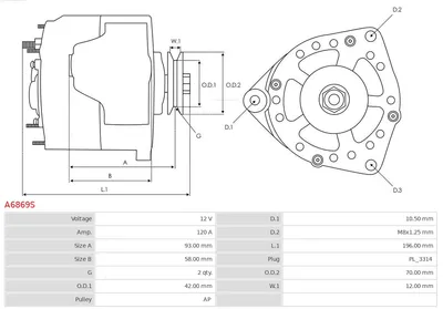 Alternador Toyota LAND CRUISER 90