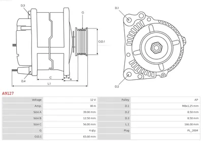Alternador Mitsubishi COLT II · Mitsubishi COLT III · Mitsubishi COLT IV