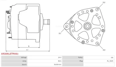 Alternador AS-PL A9169(LETRIKA)