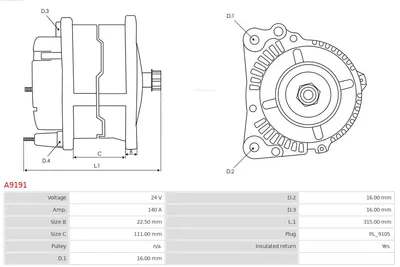 Alternador AS-PL A9191