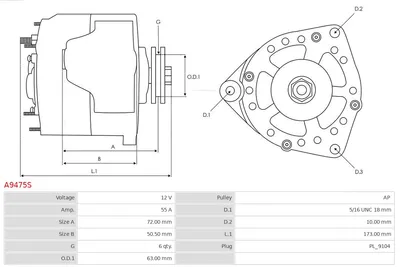 Alternador AS-PL A9475S