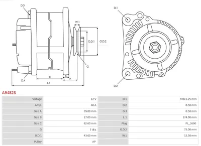 Alternador AS-PL A9482S