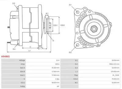 Alternador AS-PL A9486S