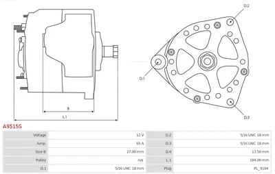 Alternador AS-PL A9515S
