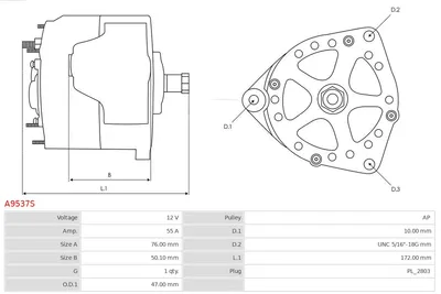 Alternador AS-PL A9537S