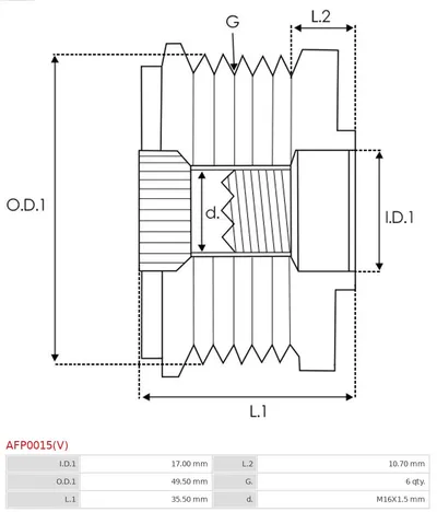 Rueda libre alternador Mercedes-Benz G-CLASS · Mercedes-Benz E-CLASS · Mercedes-Benz E-CLASS T-Model