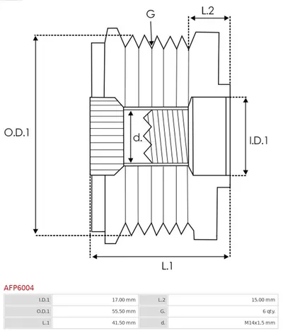 Rueda libre alternador Volvo S40 I · Volvo V40 Estate