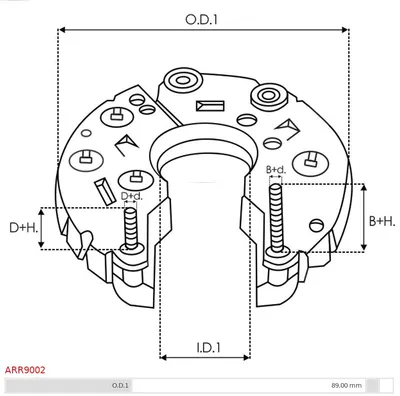 Rectificador, alternador AS-PL ARR9002