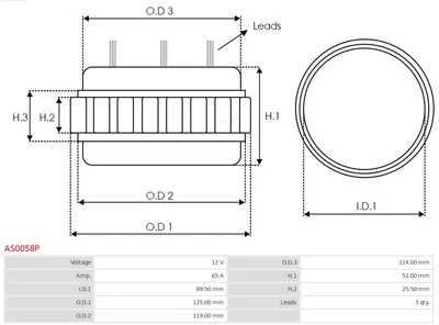 Estátor, generador AS-PL AS0058P