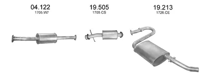 Sistema de gases de escape Peugeot BOXER Bus · Citroën JUMPER I Bus · Peugeot BOXER Van