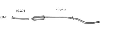 Sistema de gases de escape Peugeot 206 CC · Peugeot 206 Hatchback · Peugeot 206 Saloon