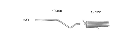Sistema de gases de escape Peugeot 307 SW · Peugeot 307 Break · Peugeot 307 SW Estate Van