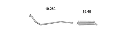 Sistema de gases de escape Peugeot 205 II · Peugeot 205 I · Peugeot 205 Hatchback Van