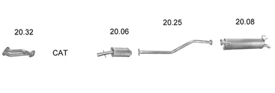 Sistema de gases de escape Fso POLONEZ Pickup