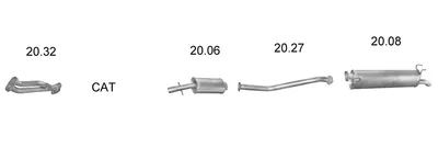 Sistema de gases de escape Fso POLONEZ Pickup