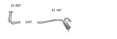 Sistema de gases de escape Renault 19 I · Renault 19 I Chamade · Renault 19 II Chamade