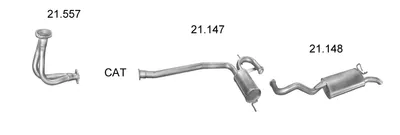 Sistema de gases de escape Renault 19 I Chamade · Renault 19 II Chamade