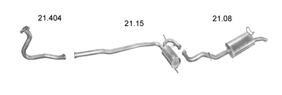 Sistema de gases de escape Renault 19 I Chamade