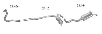 Sistema de gases de escape Renault 19 II Chamade