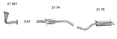 Sistema de gases de escape Renault MEGANE I Coach · Renault MEGANE I Cabriolet