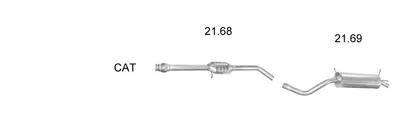 Sistema de gases de escape Renault MEGANE I Coach · Renault MEGANE I Cabriolet