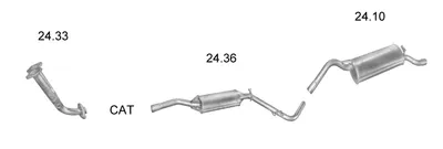 Sistema de gases de escape Skoda FELICIA I · Skoda FELICIA II