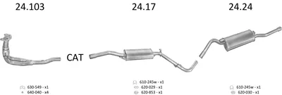Sistema de gases de escape Skoda FELICIA I Estate · Skoda FELICIA I Pickup