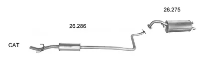 Sistema de gases de escape Vw KARMANN GHIA Coupe · Toyota YARIS
