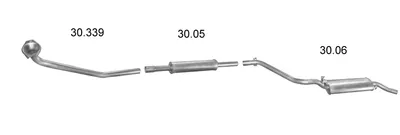 Sistema de gases de escape Vw GOLF II