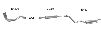 Sistema de gases de escape Vw GOLF III · Vw GOLF III Van