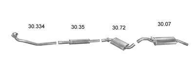 Sistema de gases de escape Vw GOLF II