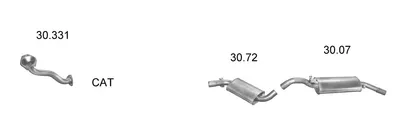 Sistema de gases de escape Vw GOLF II